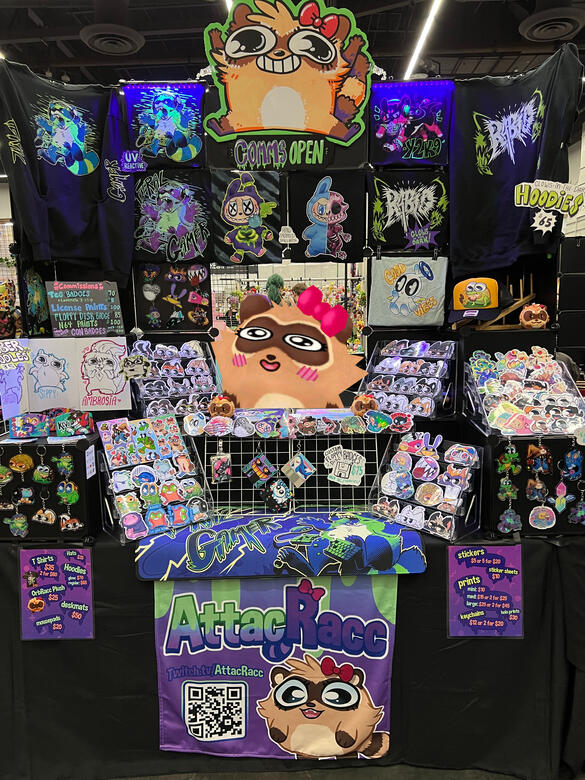 Fanexpo Portland 2026 Two table set up, main table - 6' table