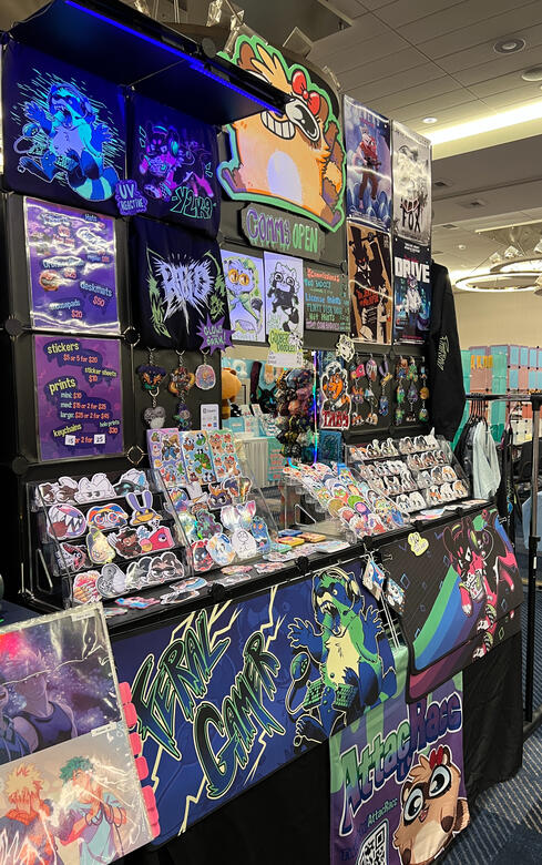 CURRENT FULL TABLE SET UP (side view from left; from Furlandia 2026)